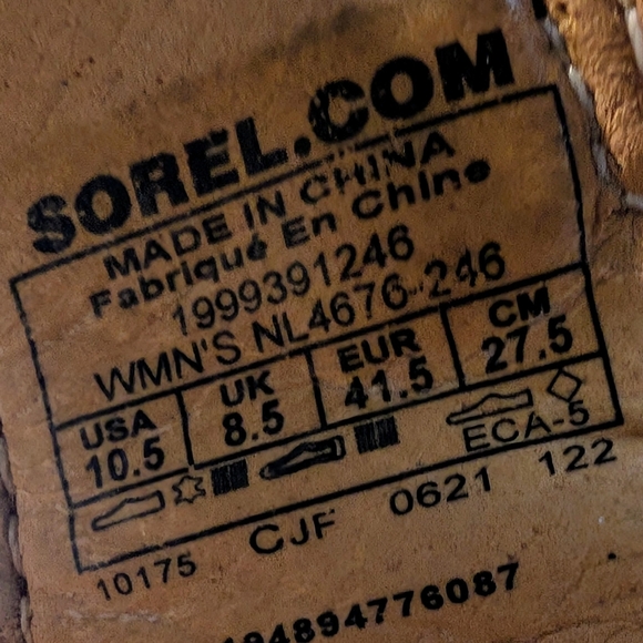 Sorel Beige and White Wedge Sandals - Picture 8 of 8